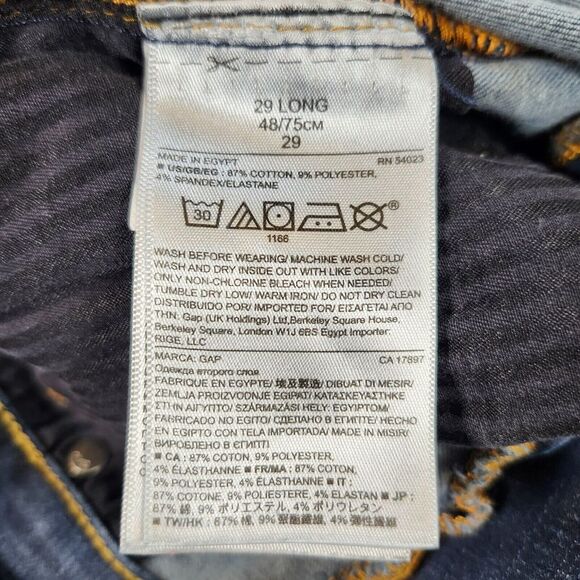 Gap 1969 Jeans Womens 29 Long Blue Resolution True Skinny Stretch Casual Preppy - Picture 10 of 14
